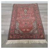 Vintage handmade floral rug