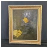 Holbein portrait of Erasmus vintage print on