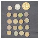 Group of 1890 - 1907 Indian head pennies,  1956