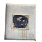 Vintage, framed & signed 1964 hand painted art