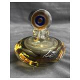 Vintage art glass perfume bottle 5.5"h x 5"diam