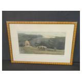 Vintage pencil signed lithograph