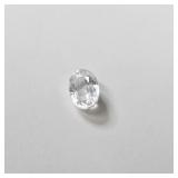 1.45ct white zircon gemstone 7 x 5mm