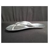 Polished Aluminum flip flop by Mariposa