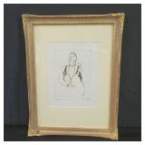 Pencil signed etching