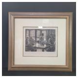 Tissot etching under plexiglass.