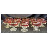 13 Vintage Kings Crown dessert glasses