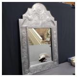 Tin arch framed mirror
