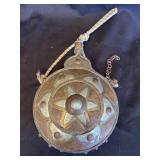 Vintage brass and copper powder flask