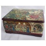 Signed hand painted Russian laquer box