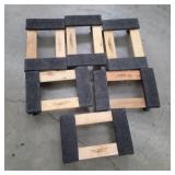 Six furniture moving dollies
