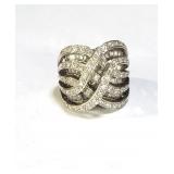 Sterling silver (925) w/ clear stones