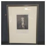 Pencil signed engraving