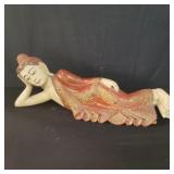 Vintage carved wood Buddha