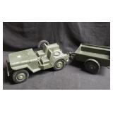 Hasbro G I Joe jeep 7000 and trailer, as-is