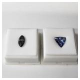 4.15ct mystic topaz & 6.25ct patriot blue topaz