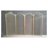 Brass fire screen