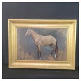 Vintage oil painting on board