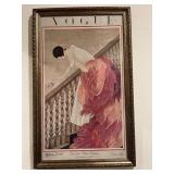 Framed George Wolfe Plane Vogue print on wood