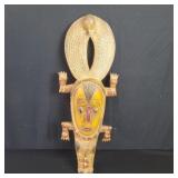 Handcarved wood wall mask made in Ivory coast