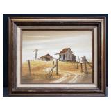 Signed R. Don Hutchins oil painting on board