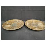 Pair of contemporary composite center bowls