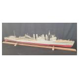 Vintage wood and  metal hand made battle ship