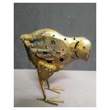 Metal bird sculpture