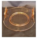 Vintage pink depression glass dish