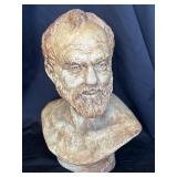 Vintage signed ceramic bust sculpture