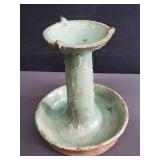 Vintage pottery candle holder