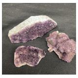 Group of amethyst stones