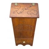 Vintage potatoes & onion wood storage bin