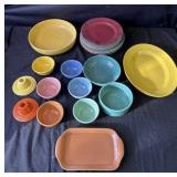Group of 23 Bauer ceramic dishes