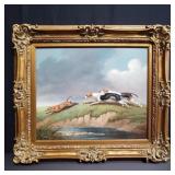 Hunt scene oil painting by Warren