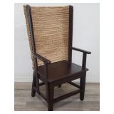 Mimi London woven & wood arm chair