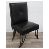 Custom made metal & vinyl side chair