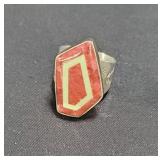 Sterling silver (925) pink thulite ring