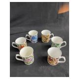 Elizabethan meadow flower tea cups