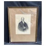 Vintage Framed antique lithograph from Druck v.