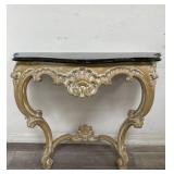 Venetian style marble console table