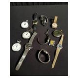 Group of stop watches, wrist watches etc.