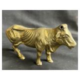Vintage brass longhorn figure
