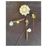 Group of 4 vintage pins