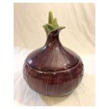 Vintage California Pottery glazed ceramic turnip