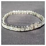 Sterling silver and  cubic zirconia bracelet