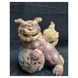 Shishi lion kutani pottery statue