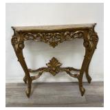 Carved wood console table made in Spain