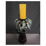 Large metal and glass candle stick