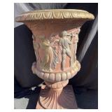 Cement figural planter